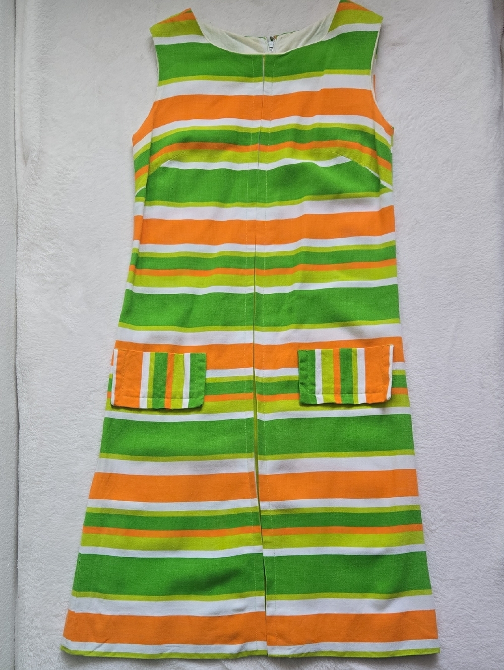 Vtg 70s Striped shift dress